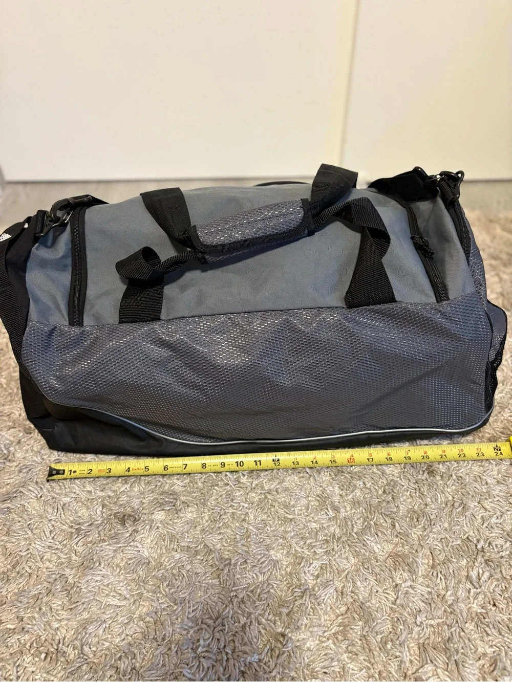 adidas team speed Gray Duffel Bag